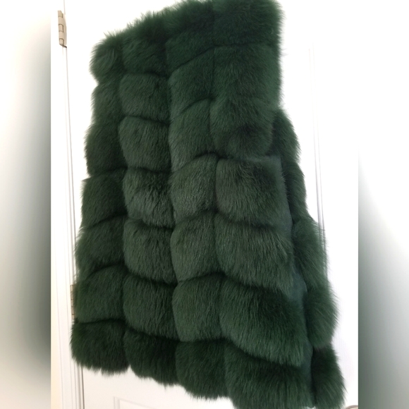 Fox Fur Vest Green - Picture 8 of 13